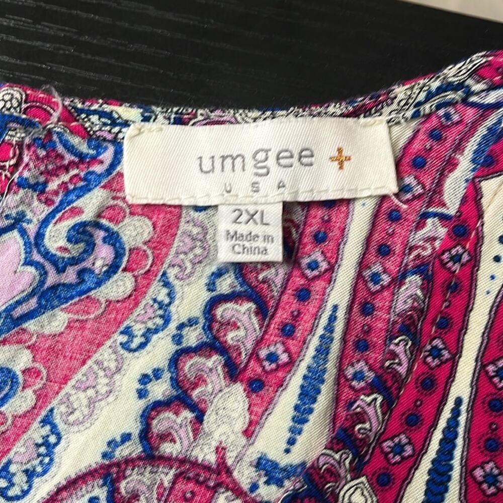 Umgee front lace paisley babydoll mini dress - Picture 8 of 9